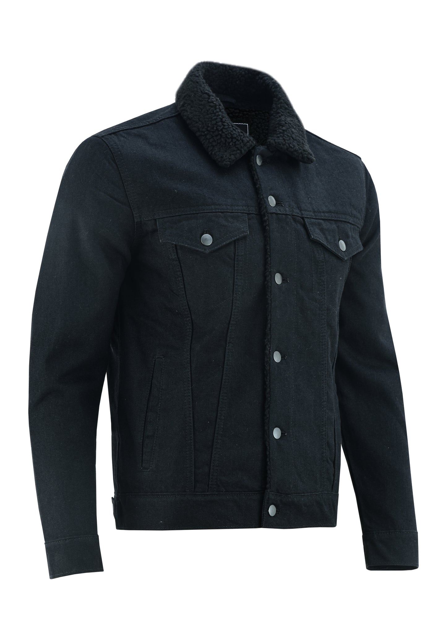 KS103 Black Denim Fur Jackets Hip-hop Style  Kanvos Sports