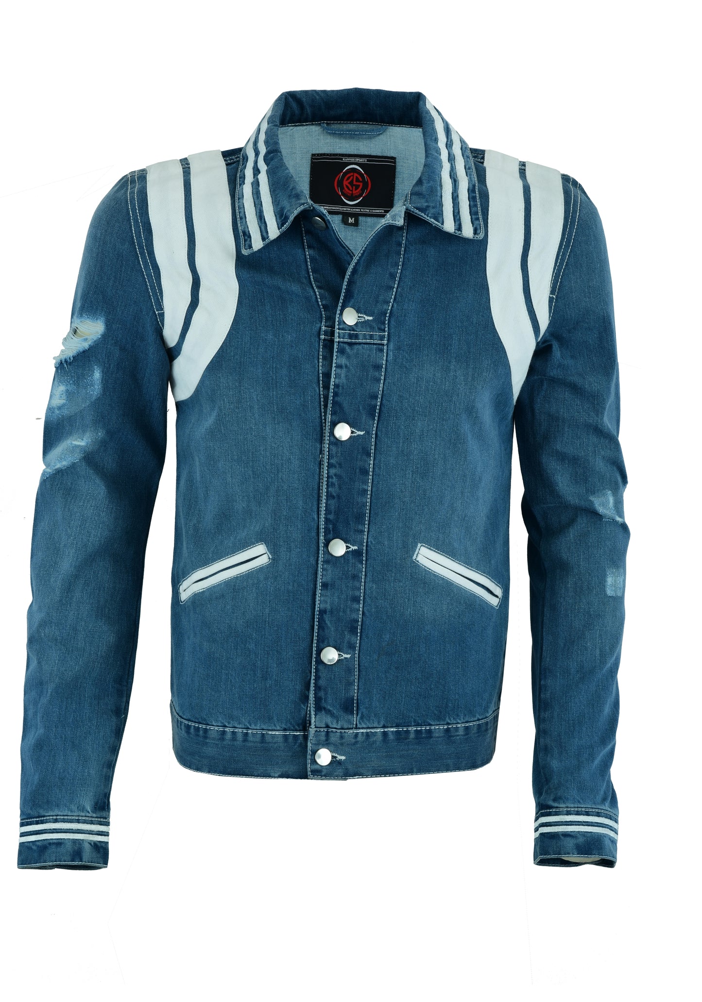 KS105 Blue Denim Jackets Hip-hop Style  Kanvos Sports