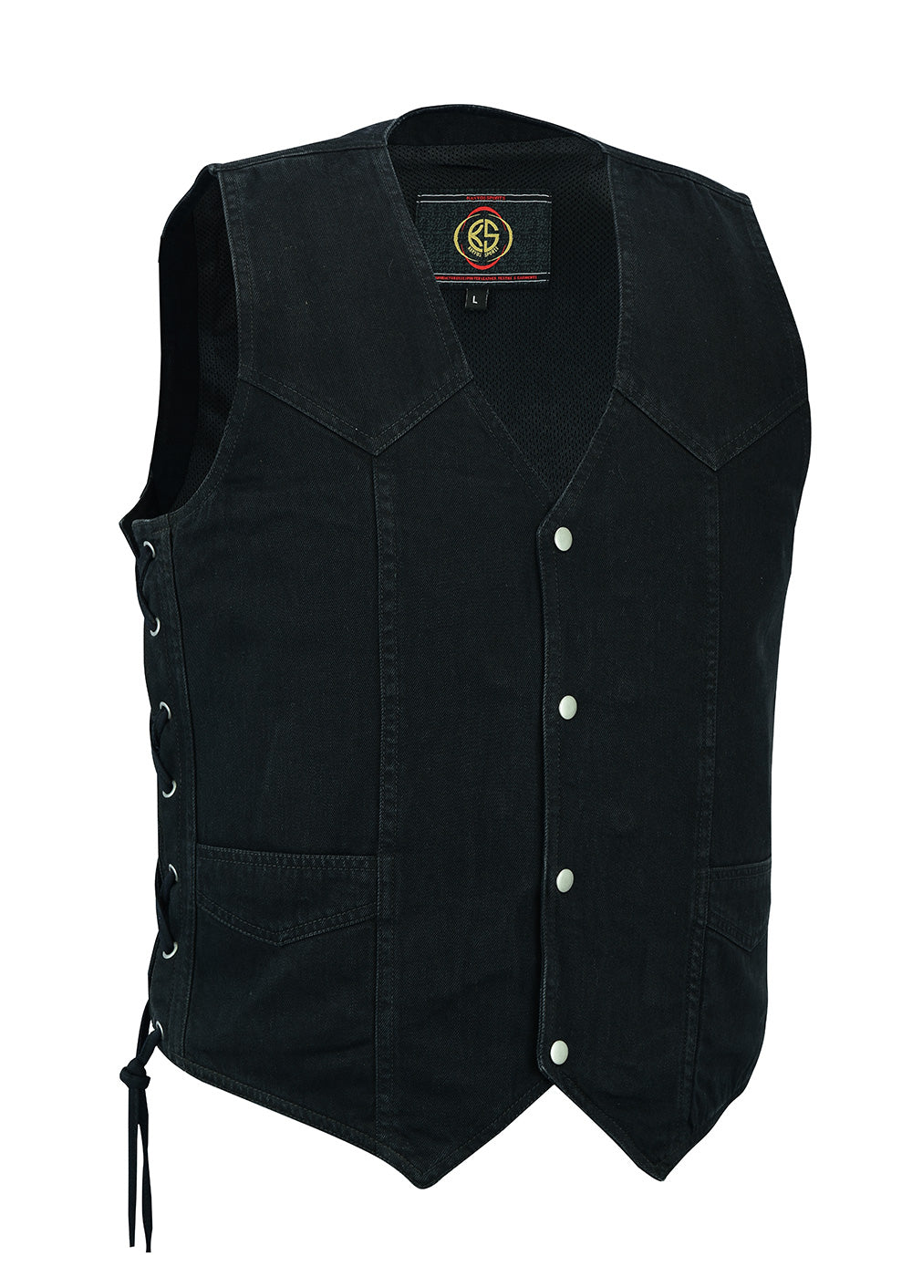 KN148 Men's Traditional Denim Vest With Plain Sides