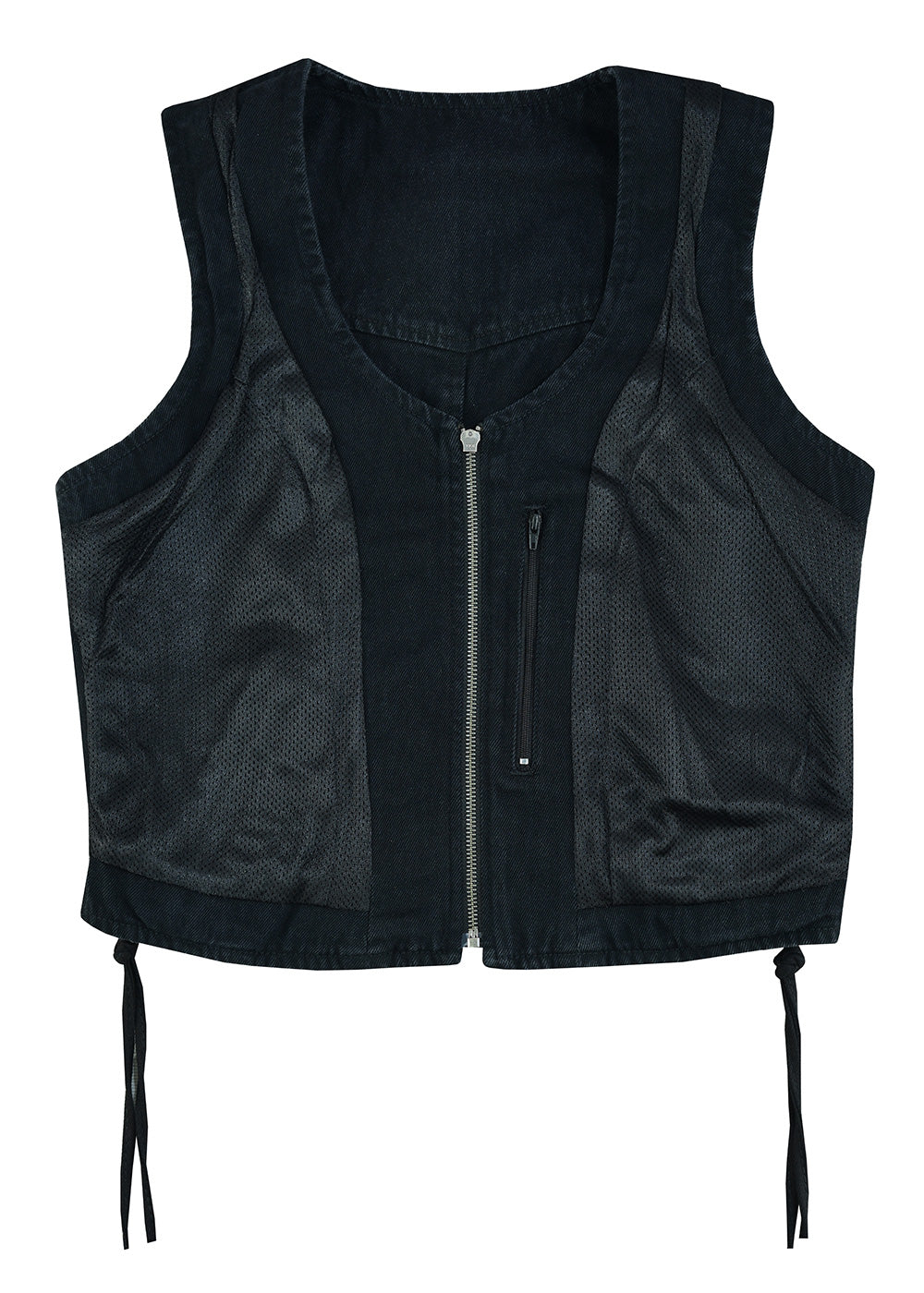 Men's Denim Leather Vest-18